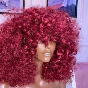 Premium fiber wig for sale, this is already styled ,look dope in this wig